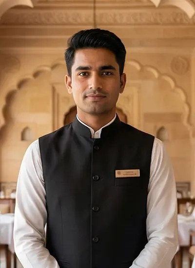 Restaurant service professional trained in hospitality operations