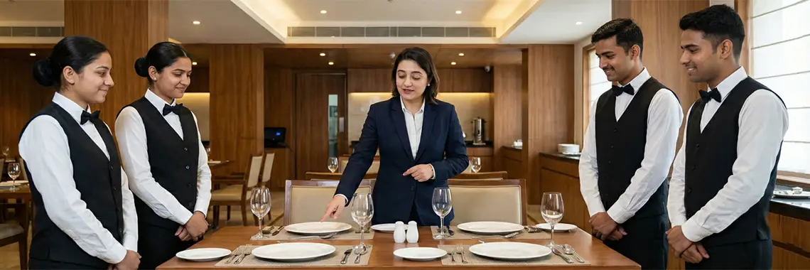 Food and Beverage Service course training at Sisique Institute in Shimla